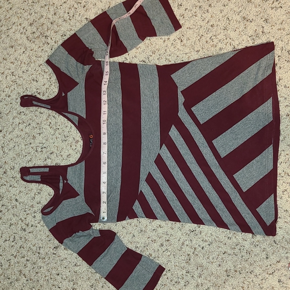 Guess Cold Shoulder Striped Top